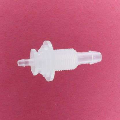 1312205 (Reduction Barbed Bulkheads - Thread: 1/8" NPSM  Barb1: 3/16"  Barb2: 3/32"  Material: Polypropylene)