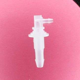 1336305 (Reduction Barbed Bulkhead Elbows - Thread: 1/8 NPSM  Barb1: 1/4"  Barb2: 1/8"  Material: Polypropylene)
