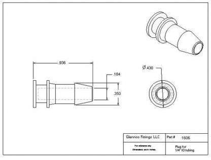 160605 (Tube Plugs - Barb: 1/4"  Material: Polypropylene)